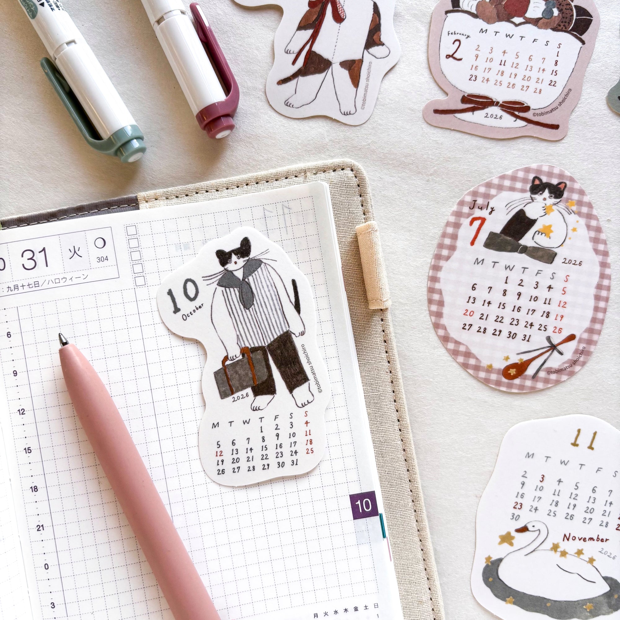 [SALE] Shoichiro Tobimatsu / 2026 Calendar Sticker Set
