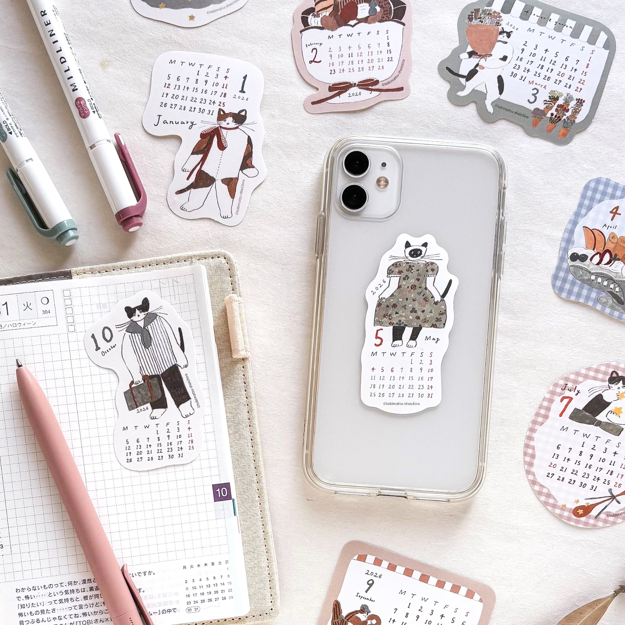 [SALE] Shoichiro Tobimatsu / 2026 Calendar Sticker Set