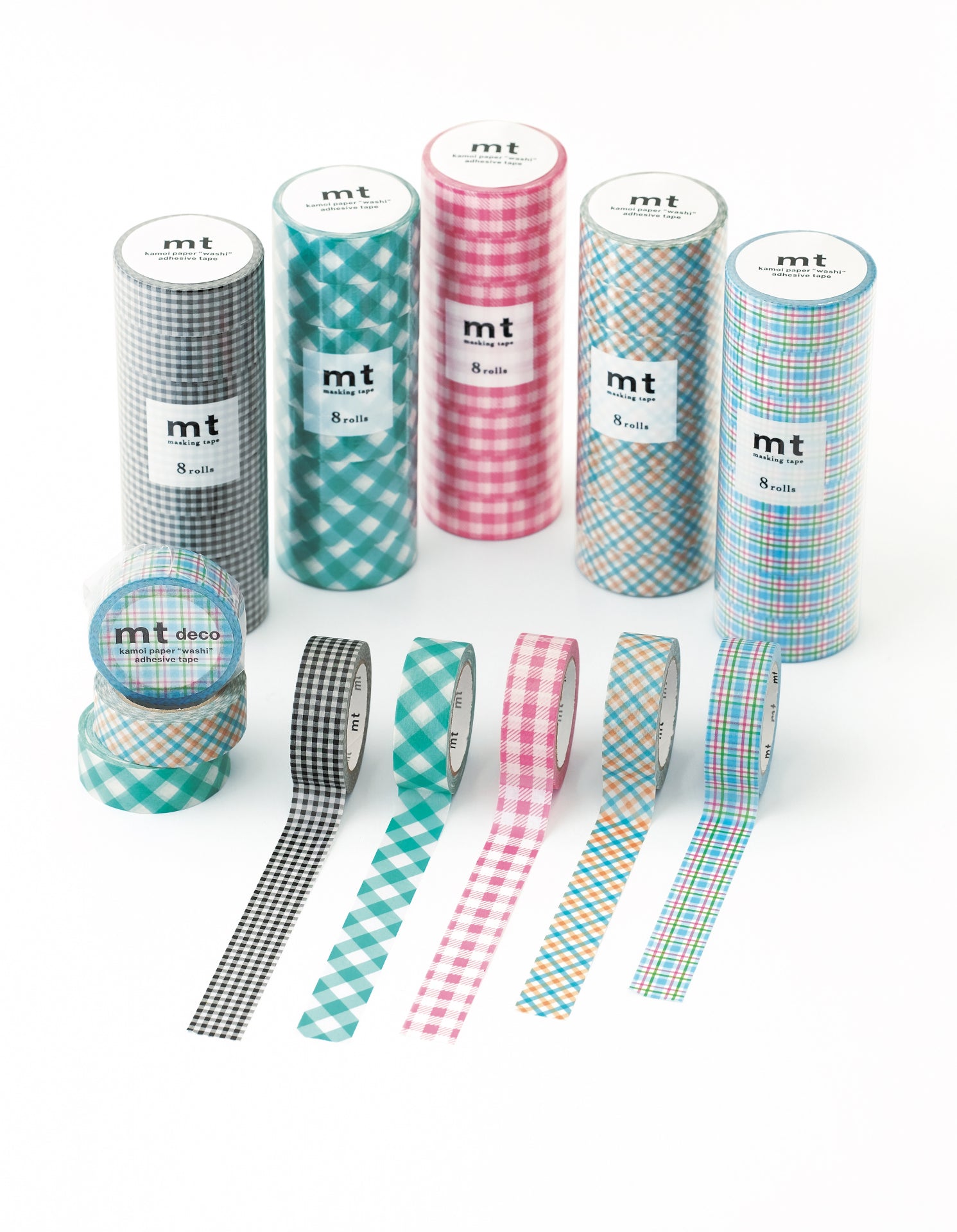 mt Washi Tape - Checkered Orange
