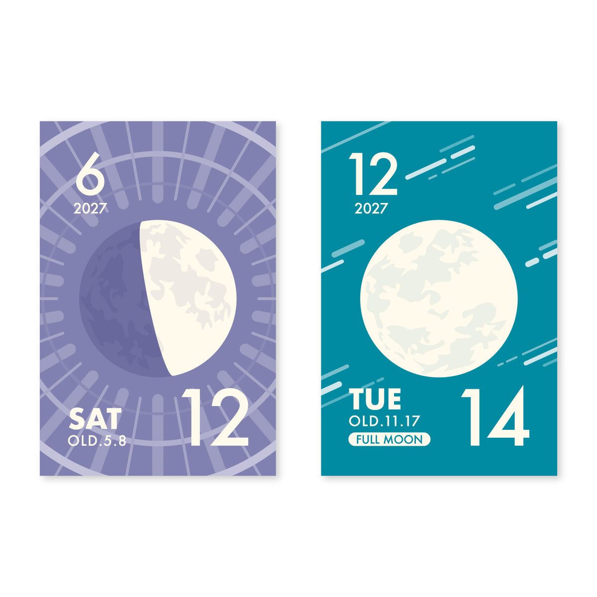 [2027] Moon Mini Himekuri Calendar - One-day-a-page
