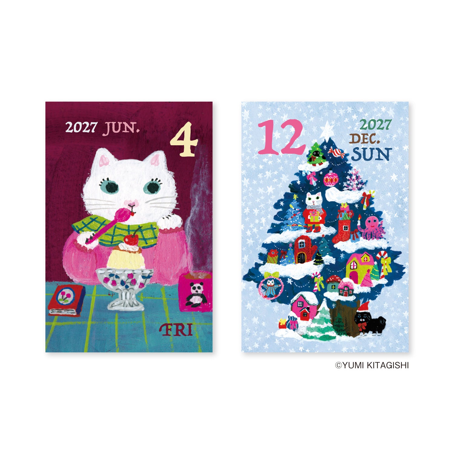 [2027] Yumi Kitagishi / Mini Himekuri Calendar - One-day-a-page