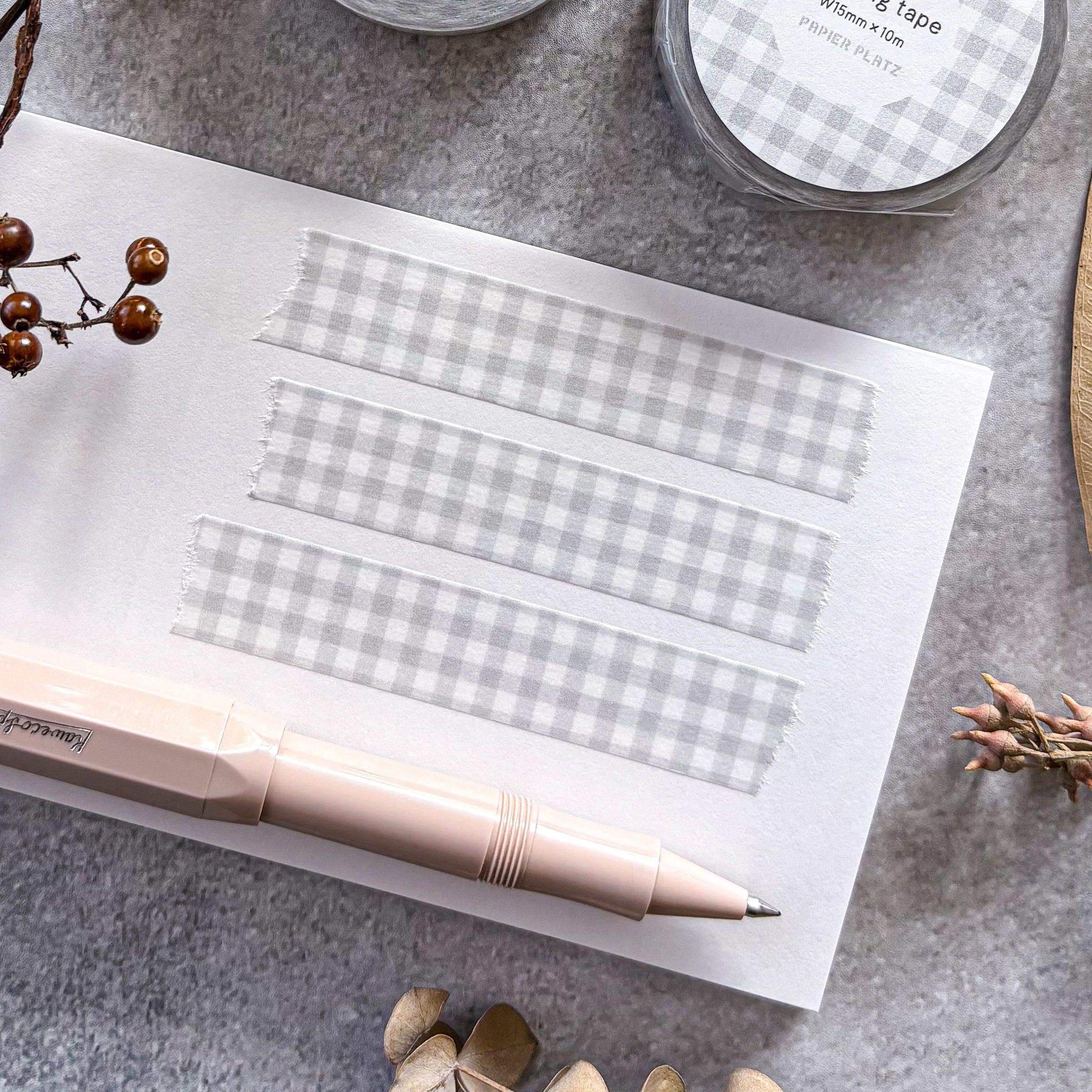 Papier Platz / Washi Tape - Checkered (gray)