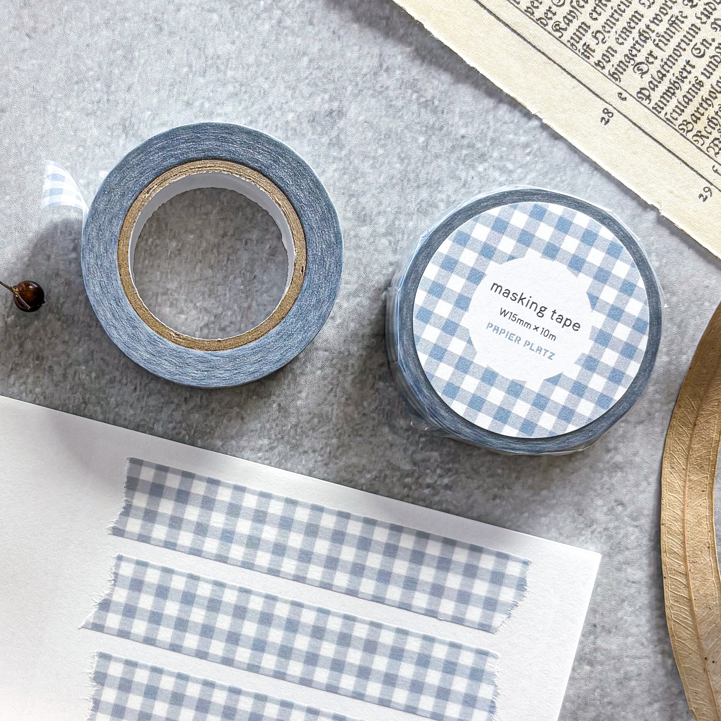 Papier Platz / Washi Tape - Checkered (baby blue)