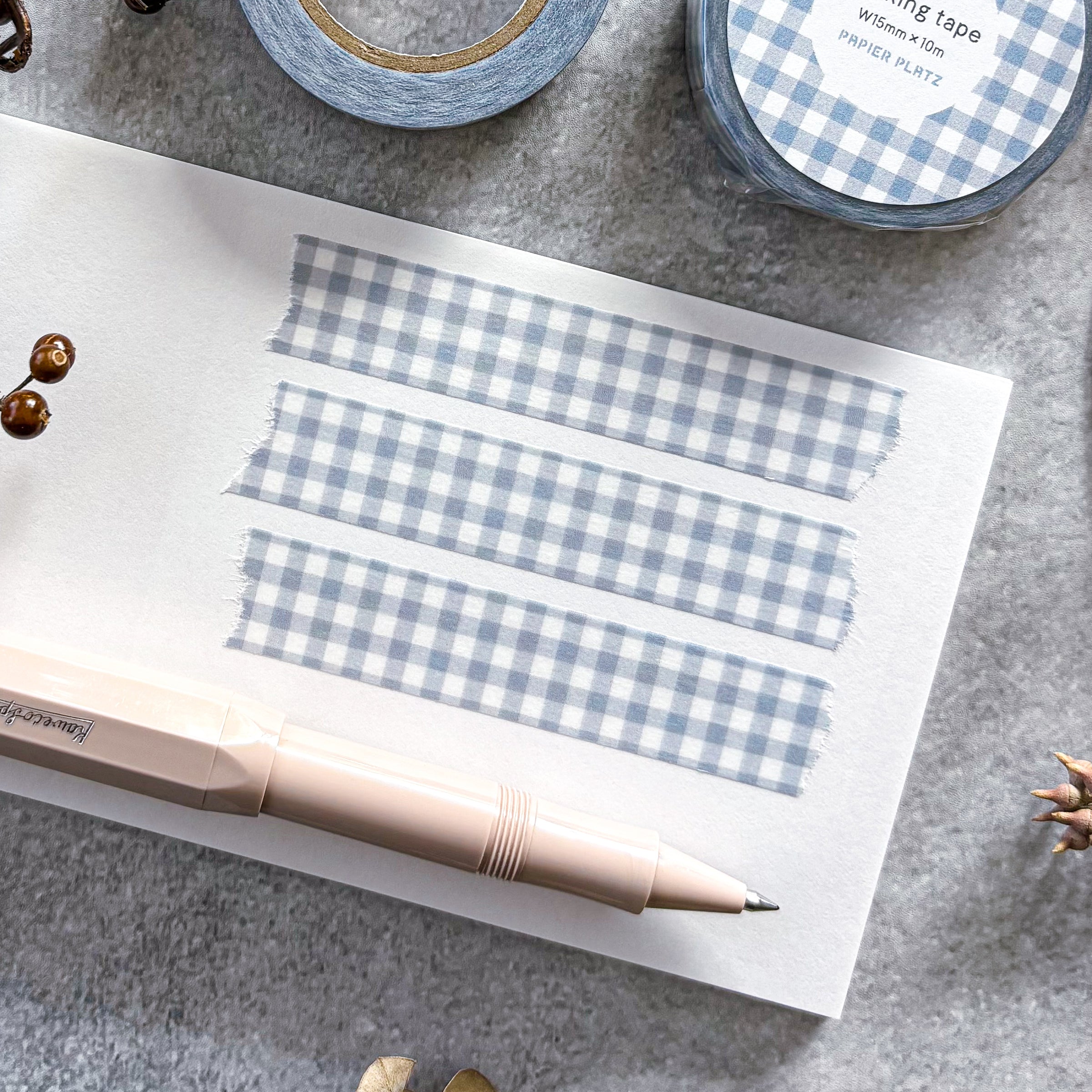 Papier Platz / Washi Tape - Checkered (baby blue)