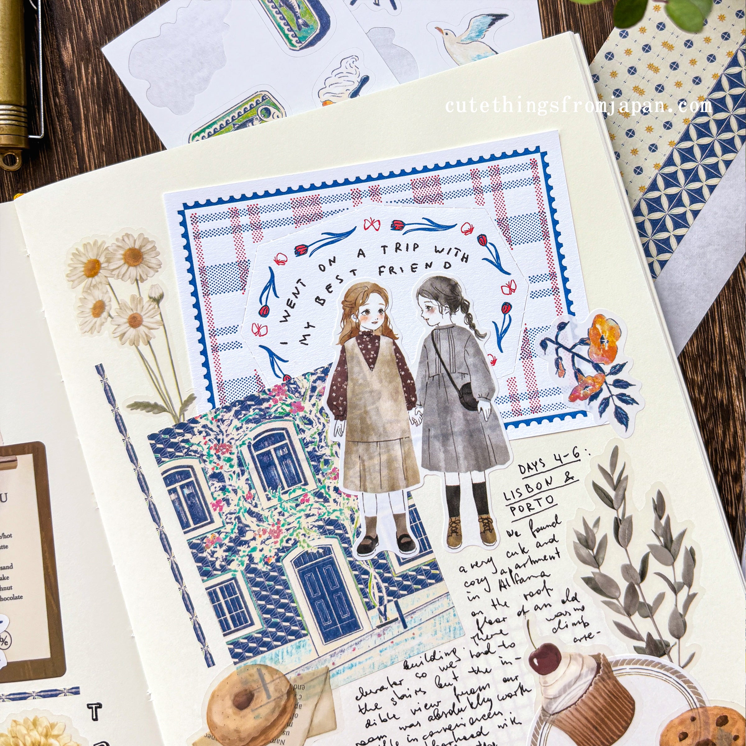 Yuka Takamaru Collage Stickers Set - Brown