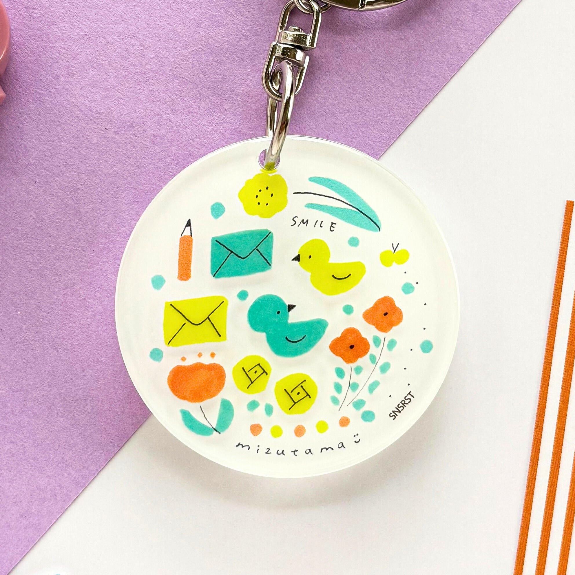 mizutama x サンスター文具 / アクリルチャーム「とりさん」