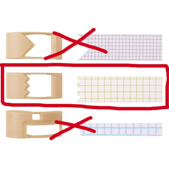 mizutama / Limited Edition / 2-Way Ribonbon Tape Cutter (green / zigzag)