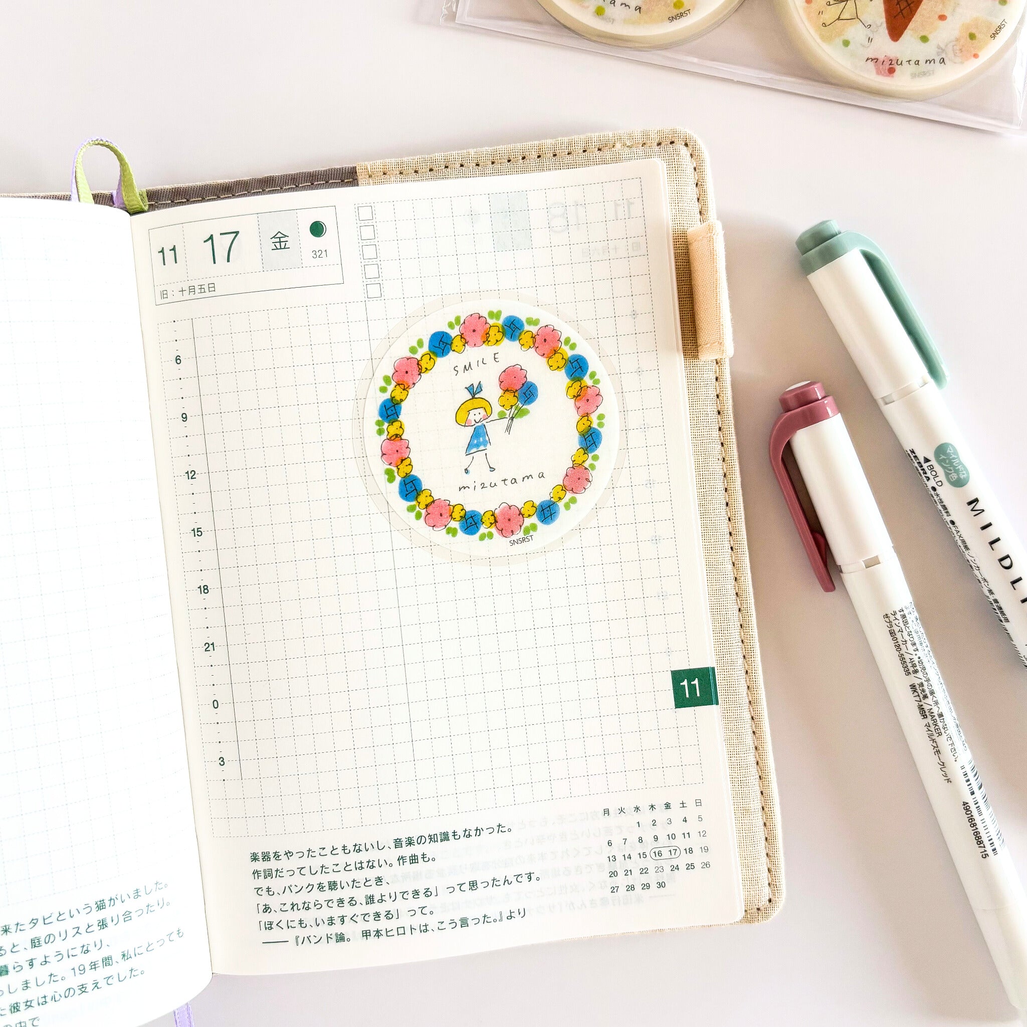 mizutama / Limited Edition / Circle Flake Stickers (mint / 50 different stickers)