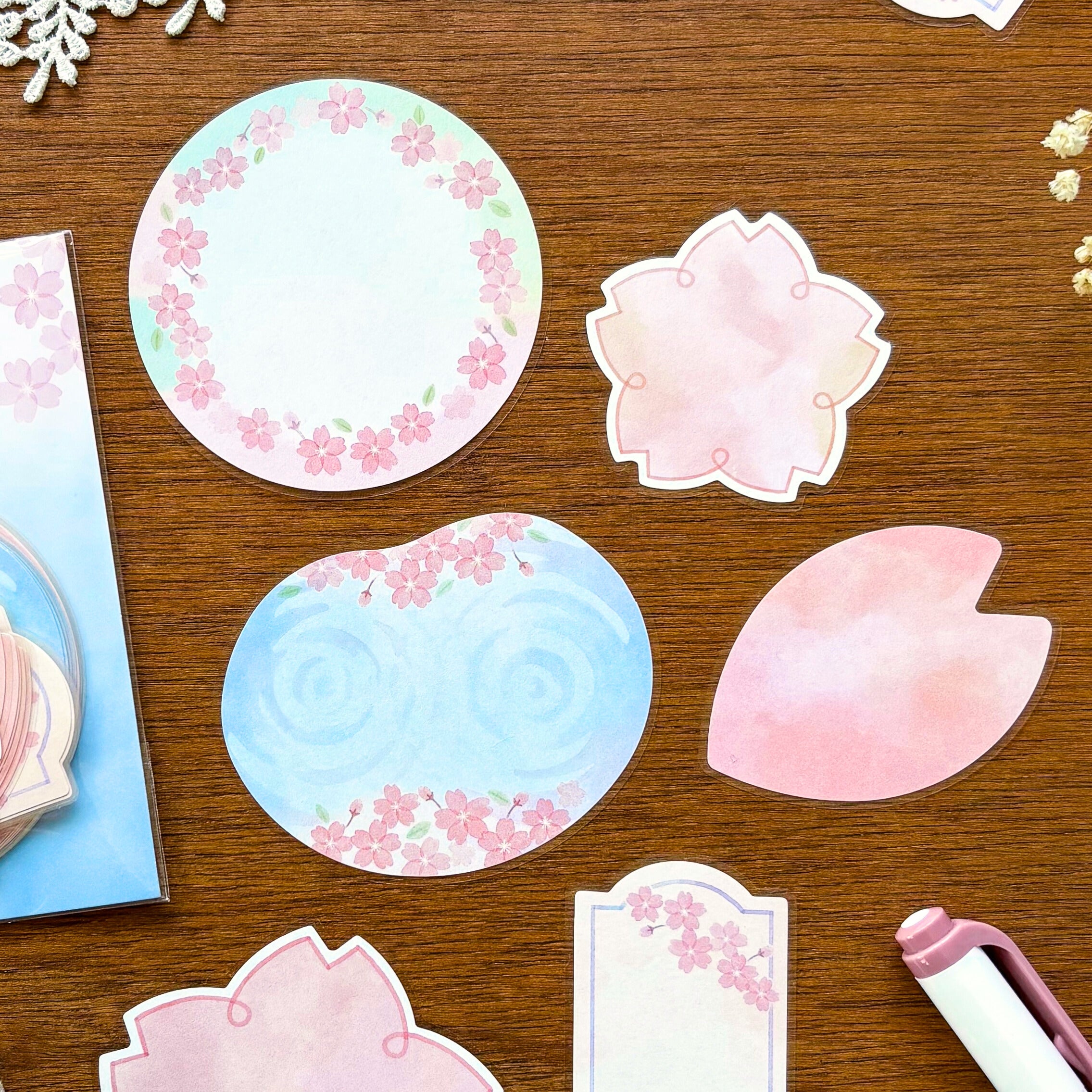 Natsunoka / Flake Sticky Note - Cherry Blossom