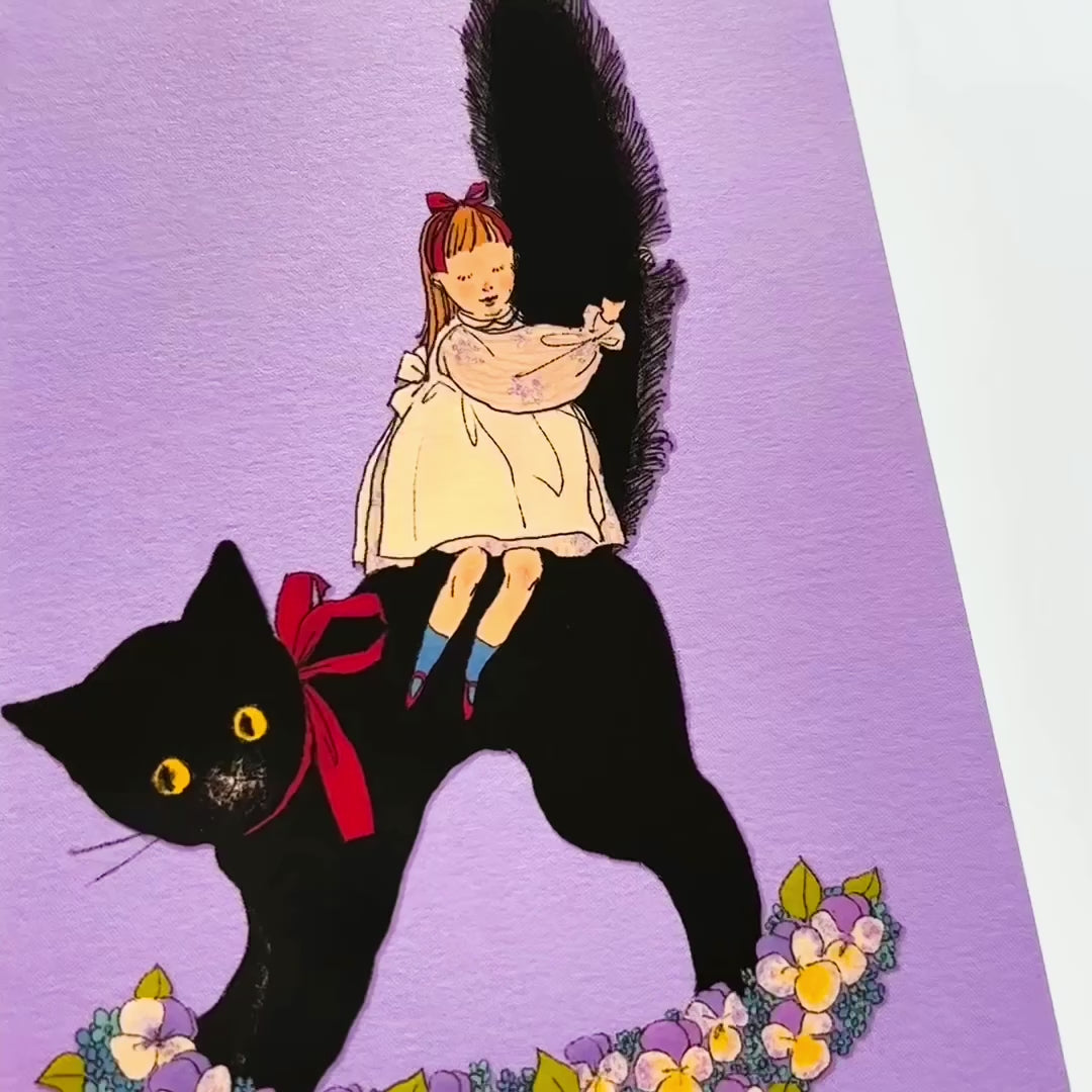 Load video: くらはしれい / ポストカード「黒猫」