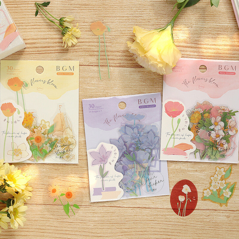 Orange Blossom Flake Stickers