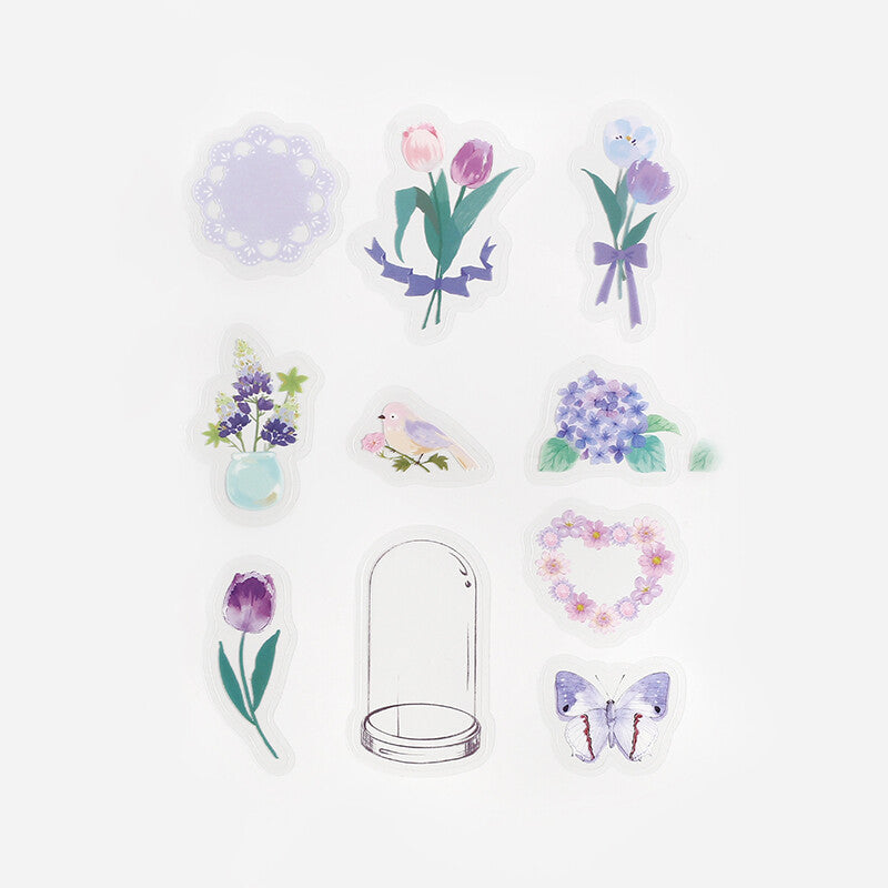 Little World Flake Stickers - Purple