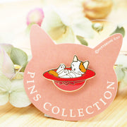 Pottering Cat / Cat Pin - in Hat